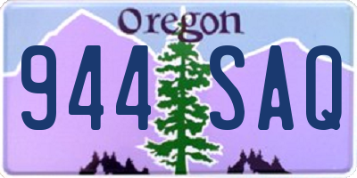 OR license plate 944SAQ
