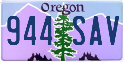 OR license plate 944SAV