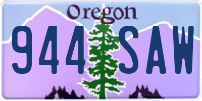 OR license plate 944SAW