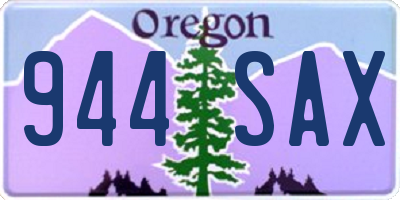 OR license plate 944SAX