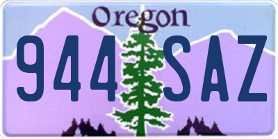 OR license plate 944SAZ