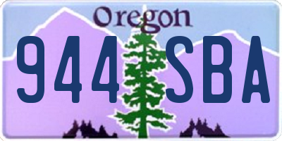OR license plate 944SBA