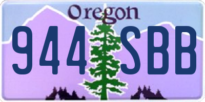 OR license plate 944SBB