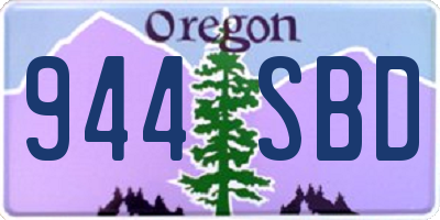 OR license plate 944SBD