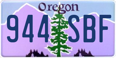 OR license plate 944SBF