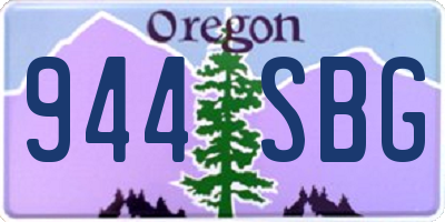 OR license plate 944SBG