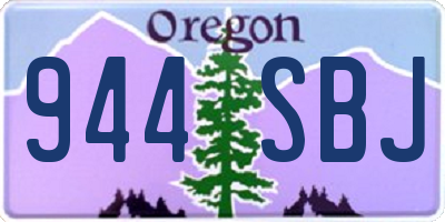 OR license plate 944SBJ