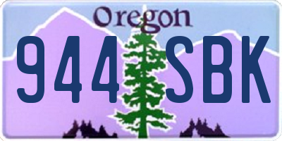 OR license plate 944SBK