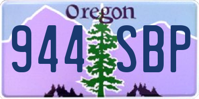 OR license plate 944SBP