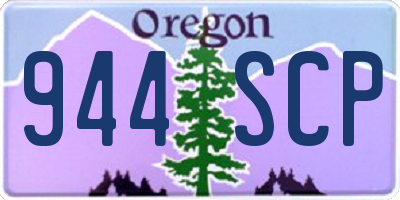 OR license plate 944SCP