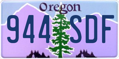 OR license plate 944SDF