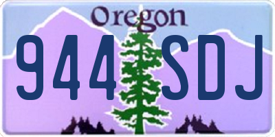 OR license plate 944SDJ