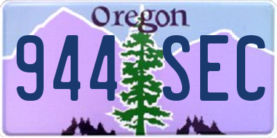 OR license plate 944SEC