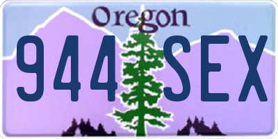 OR license plate 944SEX