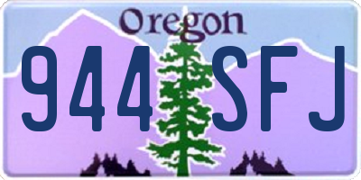 OR license plate 944SFJ