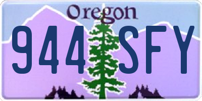 OR license plate 944SFY