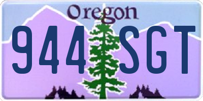 OR license plate 944SGT