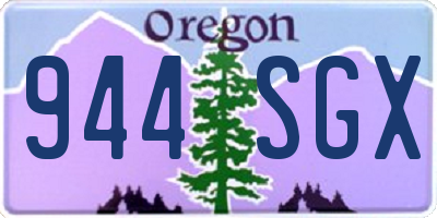 OR license plate 944SGX