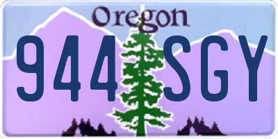 OR license plate 944SGY