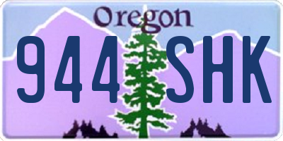 OR license plate 944SHK