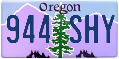 OR license plate 944SHY