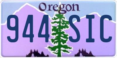 OR license plate 944SIC