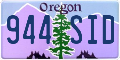 OR license plate 944SID