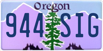 OR license plate 944SIG