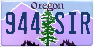 OR license plate 944SIR