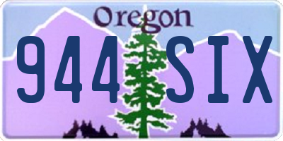 OR license plate 944SIX