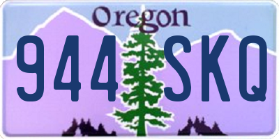 OR license plate 944SKQ