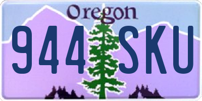 OR license plate 944SKU