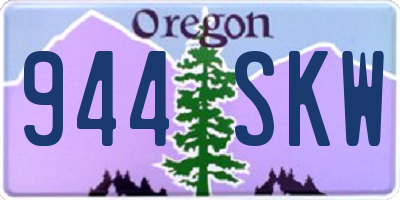 OR license plate 944SKW
