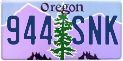 OR license plate 944SNK