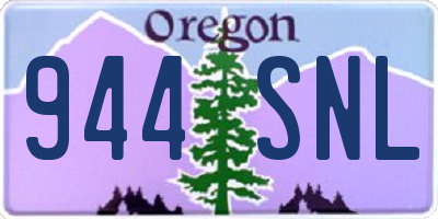 OR license plate 944SNL