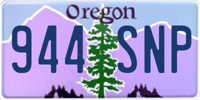 OR license plate 944SNP