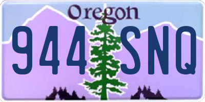 OR license plate 944SNQ