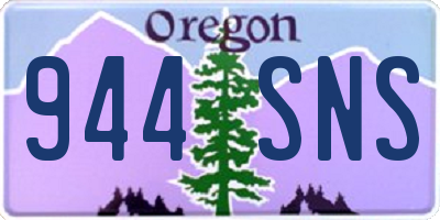 OR license plate 944SNS