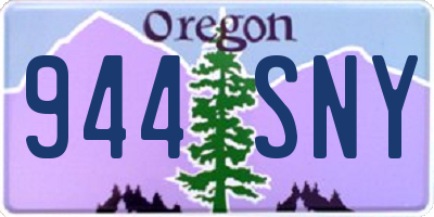 OR license plate 944SNY