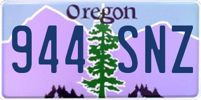 OR license plate 944SNZ