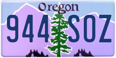 OR license plate 944SOZ