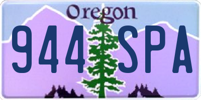 OR license plate 944SPA