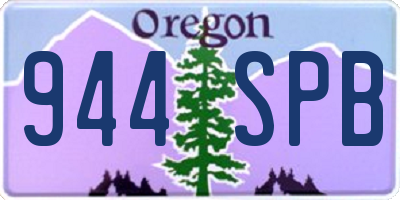 OR license plate 944SPB