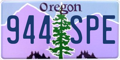 OR license plate 944SPE