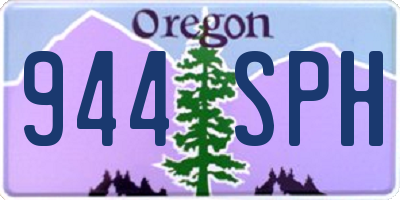 OR license plate 944SPH