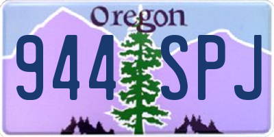 OR license plate 944SPJ