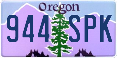 OR license plate 944SPK