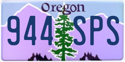 OR license plate 944SPS