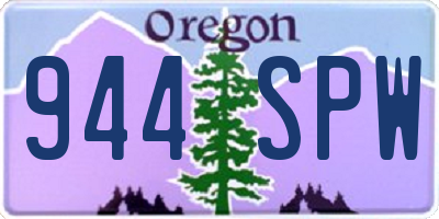 OR license plate 944SPW