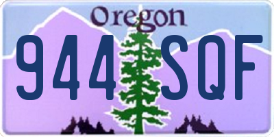 OR license plate 944SQF